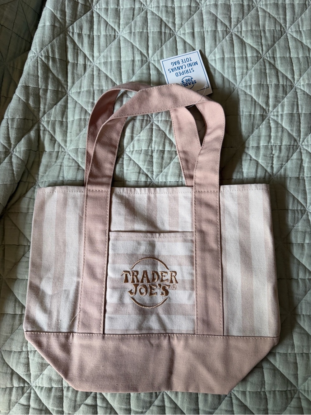 Trader Joe’s stripe mini Tote Bag